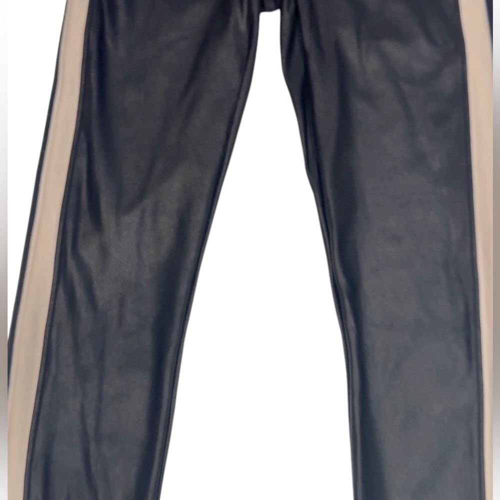 NWOT Spanx Faux Leather Track Stripe Leggings XS - Picture 8 of 9
